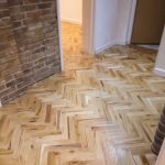Polished Parquet wooden floor restoration London